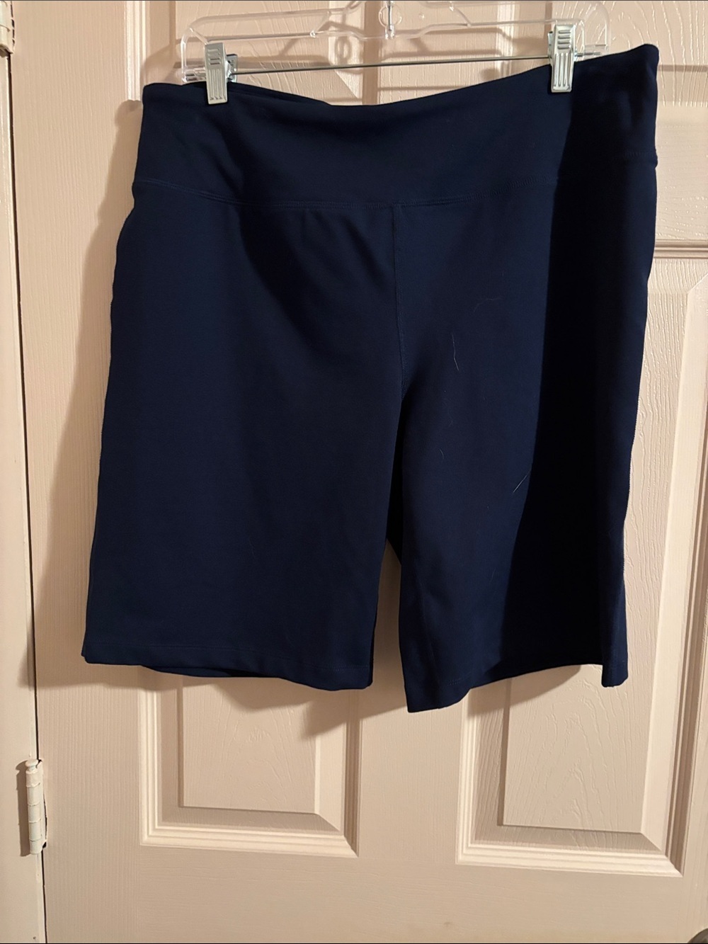 Lands' End Dark Navy Bike Shorts with Wide Waistband
